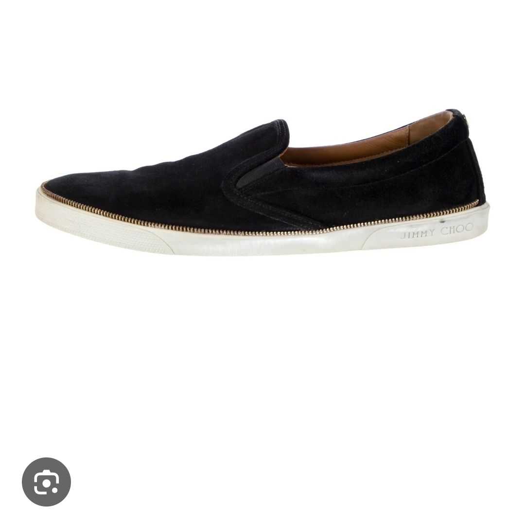Jimmy Choo Black And White Loafers